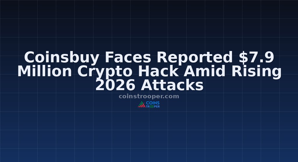 Coinsbuy Faces Reported $7.9 Million Crypto Hack Amid Rising 2026 Attacks