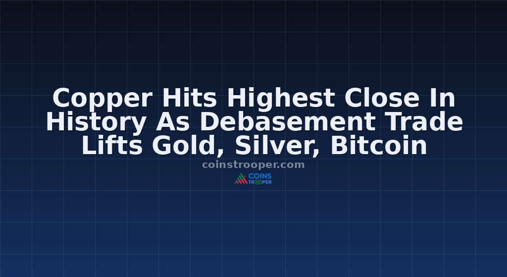 Copper Hits Highest Close In History As Debasement Trade Lifts Gold, Silver, Bitcoin