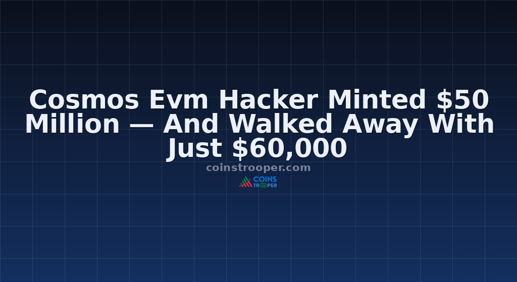 Cosmos Evm Hacker Minted $50 Million — And Walked Away With Just $60,000