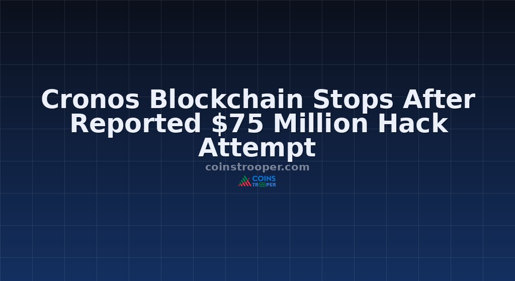 Cronos Blockchain Stops After Reported $75 Million Hack Attempt