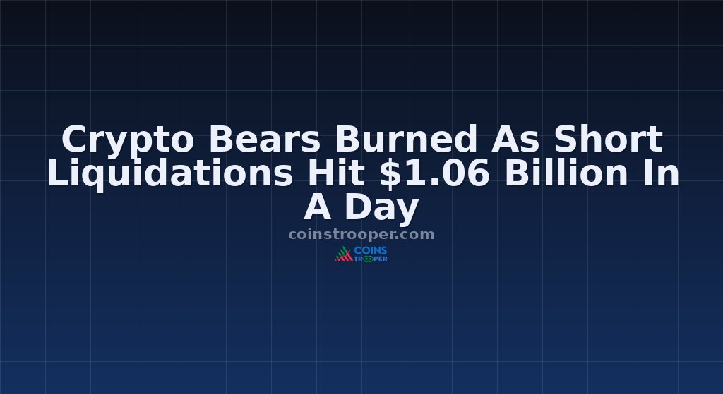 Crypto Bears Burned As Short Liquidations Hit $1.06 Billion In A Day