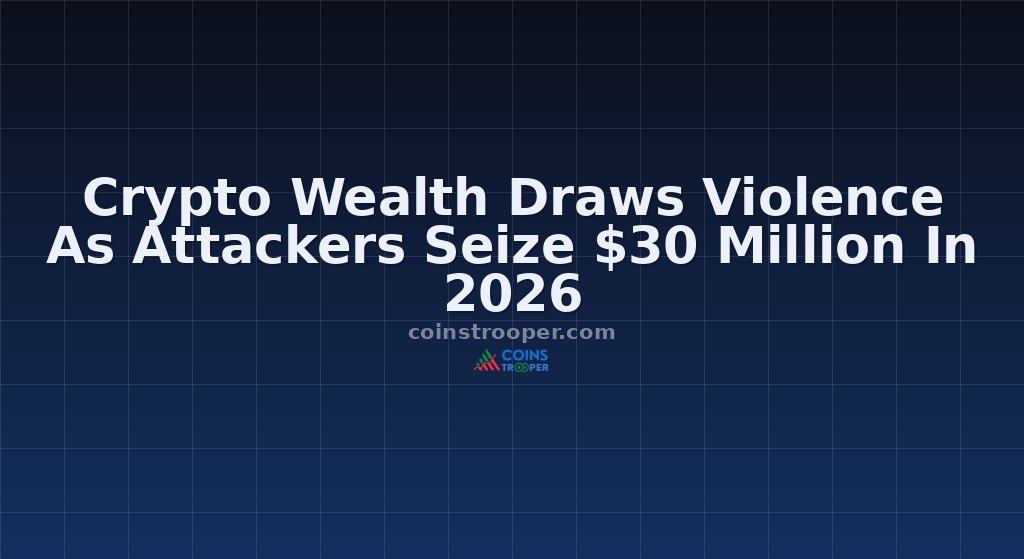 Crypto Wealth Draws Violence As Attackers Seize $30 Million In 2026