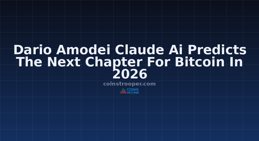 Dario Amodei Claude Ai Predicts The Next Chapter For Bitcoin In 2026