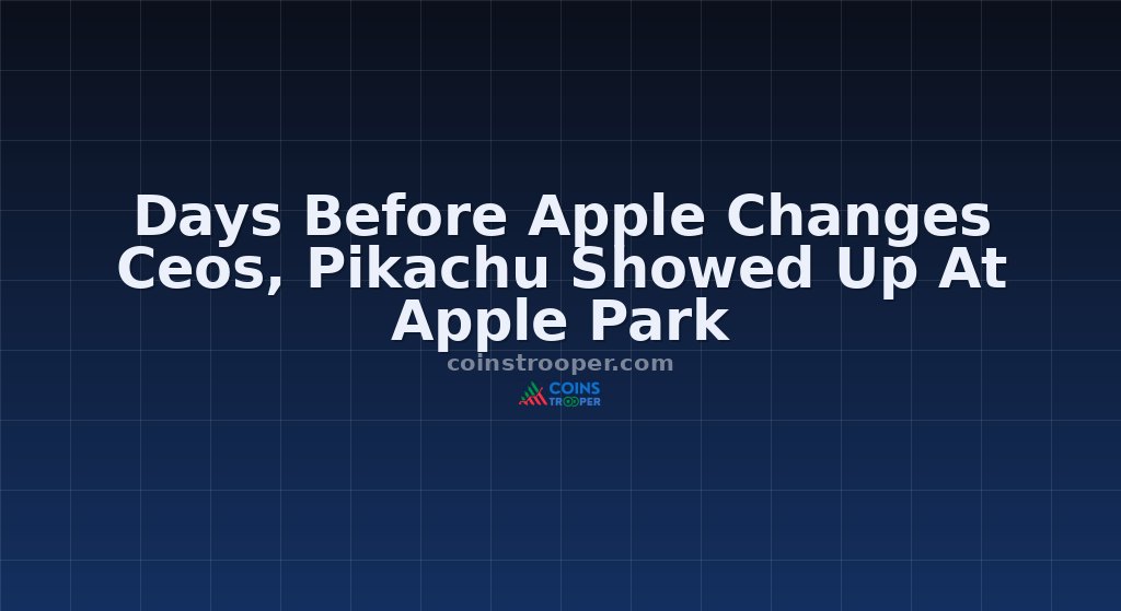 Days Before Apple Changes Ceos, Pikachu Showed Up At Apple Park