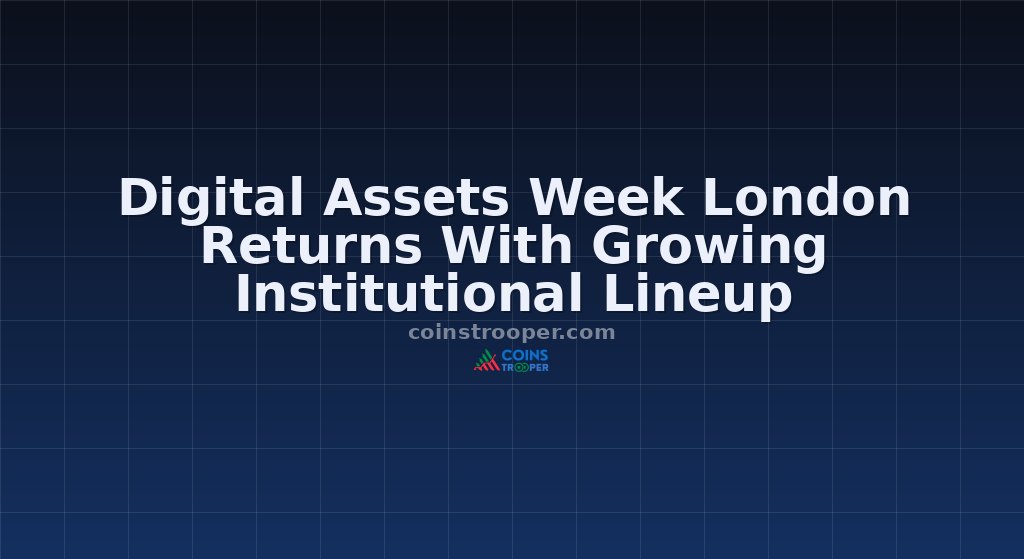 Digital Assets Week London Returns With Growing Institutional Lineup