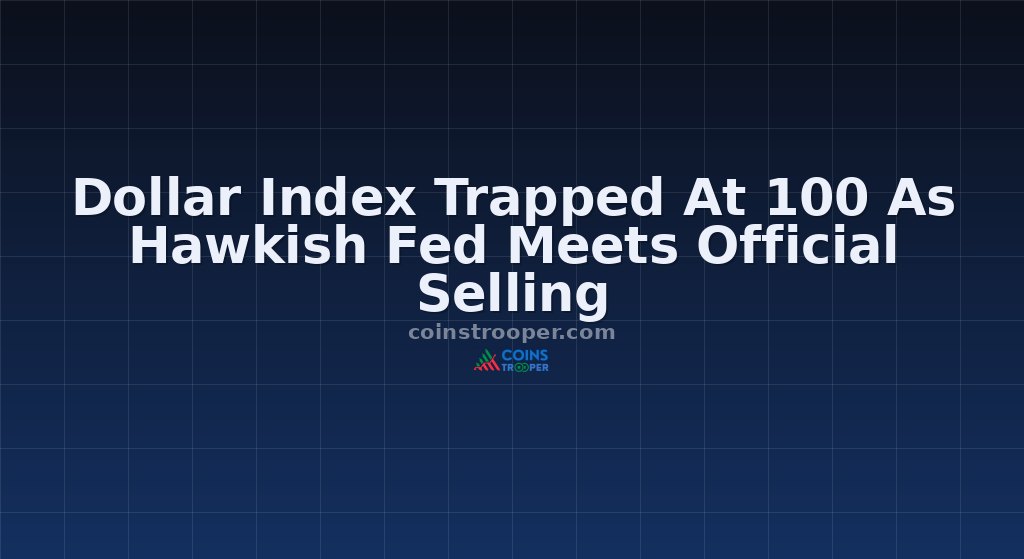 Dollar Index Trapped At 100 As Hawkish Fed Meets Official Selling