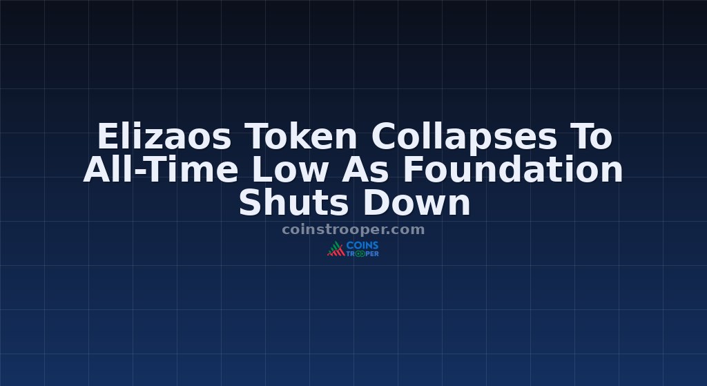 Elizaos Token Collapses To All-Time Low As Foundation Shuts Down