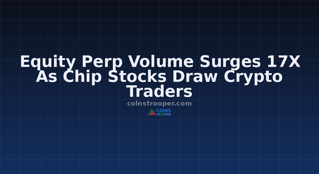 Equity Perp Volume Surges 17X As Chip Stocks Draw Crypto Traders