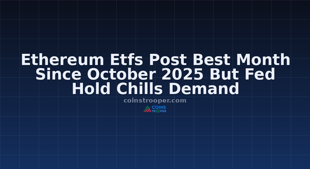 Ethereum Etfs Post Best Month Since October 2025 But Fed Hold Chills Demand