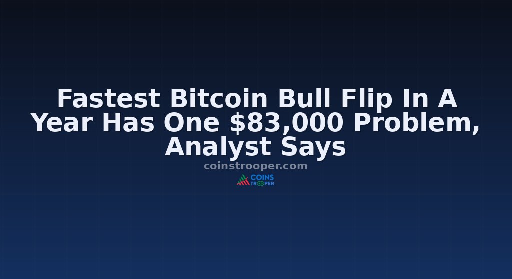 Fastest Bitcoin Bull Flip In A Year Has One $83,000 Problem, Analyst Says