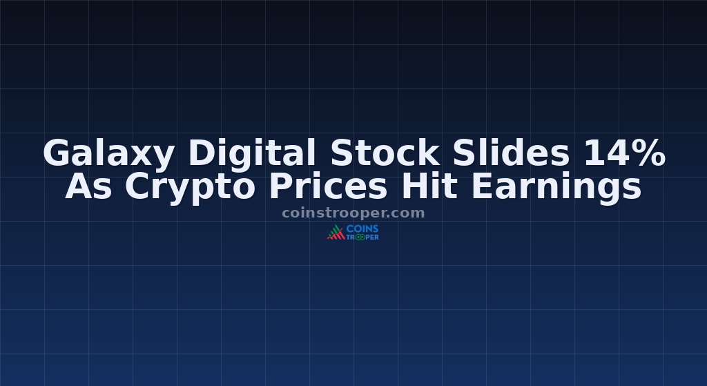 Galaxy Digital Stock Slides 14% As Crypto Prices Hit Earnings