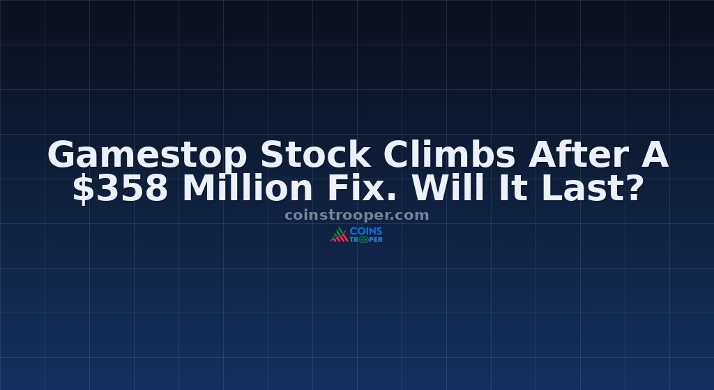 Gamestop Stock Climbs After A $358 Million Fix. Will It Last?