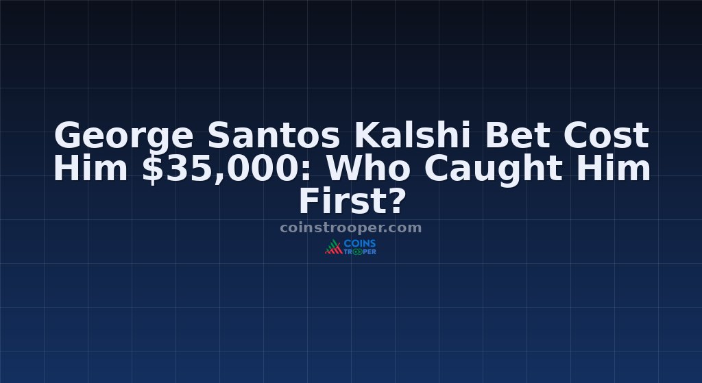George Santos Kalshi Bet Cost Him $35,000: Who Caught Him First?