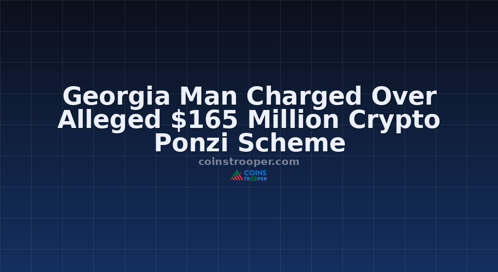 Georgia Man Charged Over Alleged $165 Million Crypto Ponzi Scheme