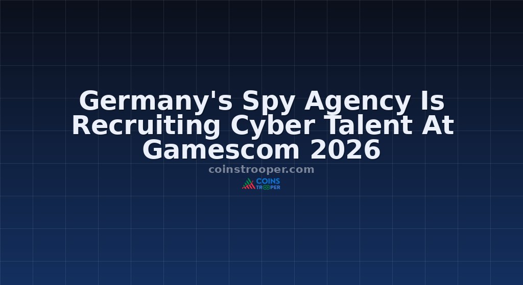 Germany's Spy Agency Is Recruiting Cyber Talent At Gamescom 2026