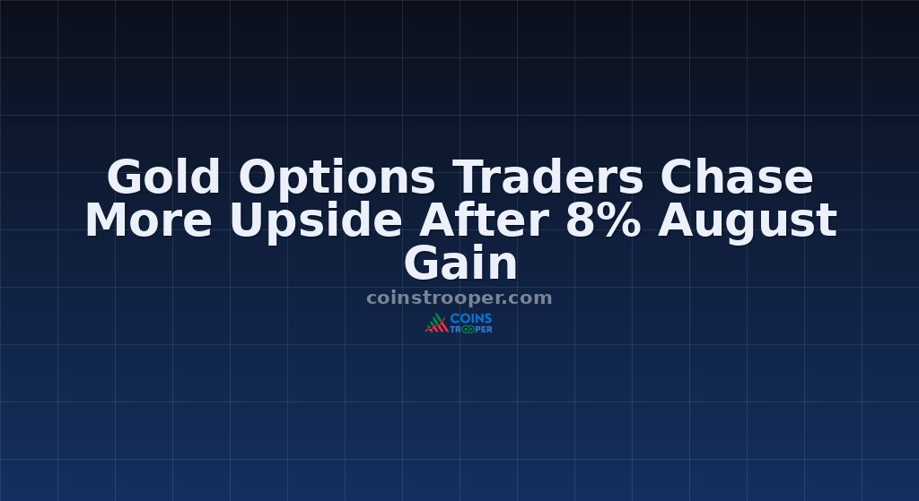 Gold Options Traders Chase More Upside After 8% August Gain