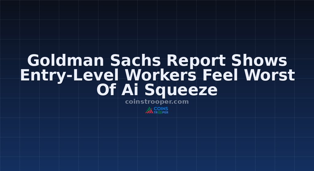 Goldman Sachs Report Shows Entry-Level Workers Feel Worst Of Ai Squeeze