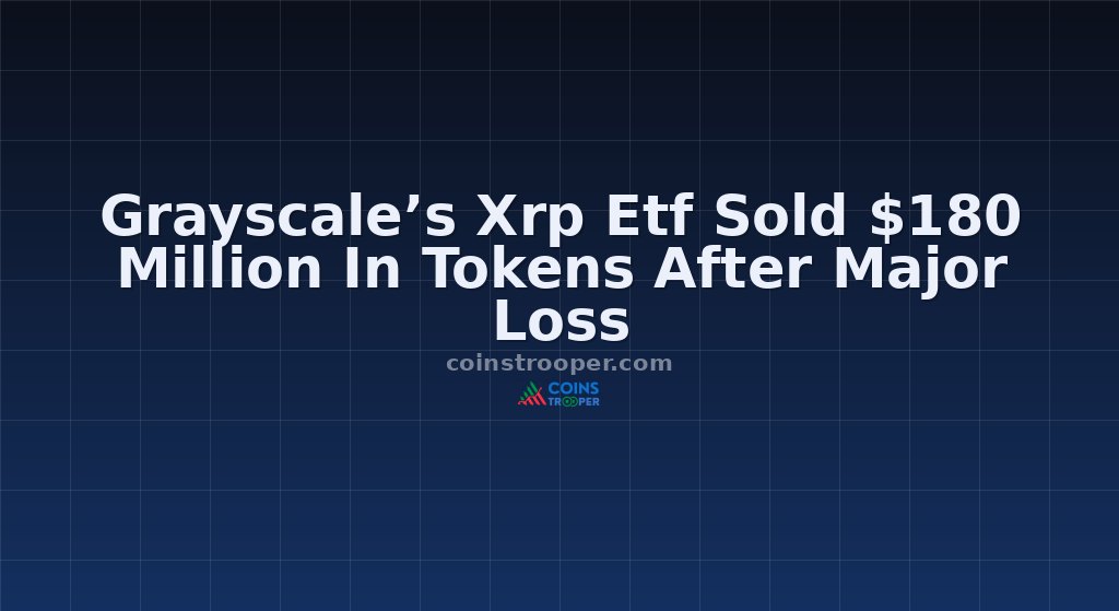 Grayscale’s Xrp Etf Sold $180 Million In Tokens After Major Loss
