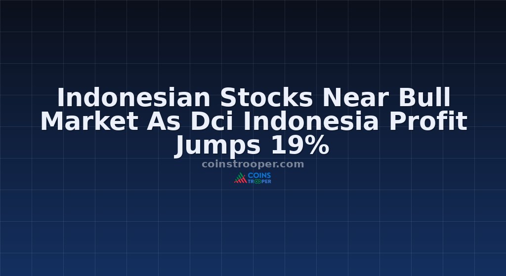 Indonesian Stocks Near Bull Market As Dci Indonesia Profit Jumps 19%