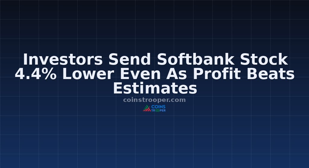Investors Send Softbank Stock 4.4% Lower Even As Profit Beats Estimates