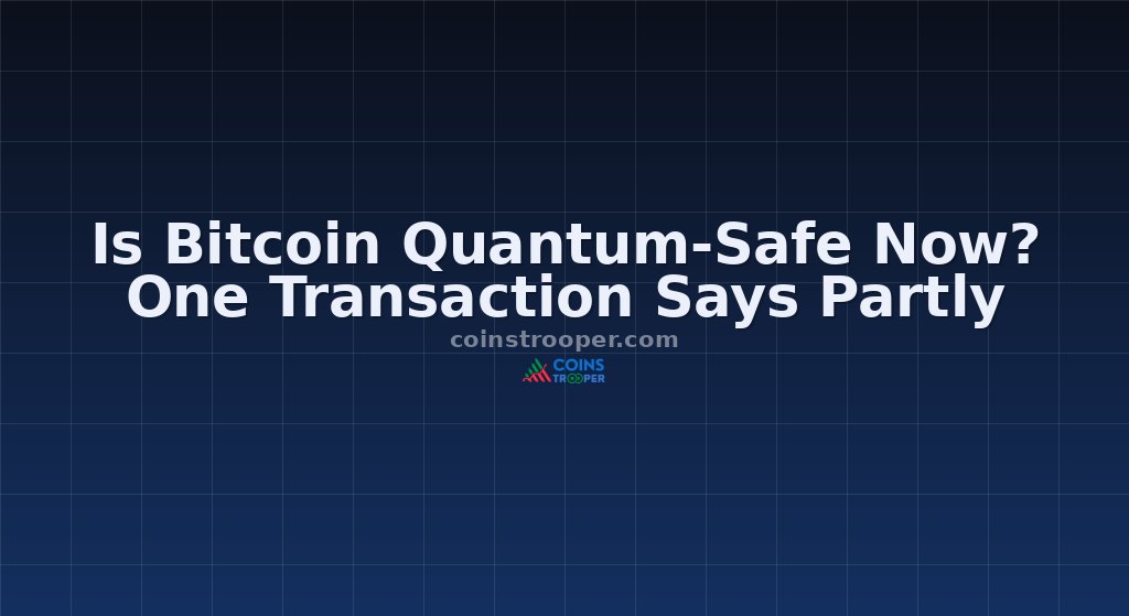 Is Bitcoin Quantum-Safe Now? One Transaction Says Partly