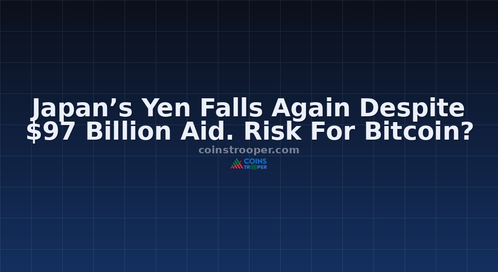 Japan’s Yen Falls Again Despite $97 Billion Aid. Risk For Bitcoin?