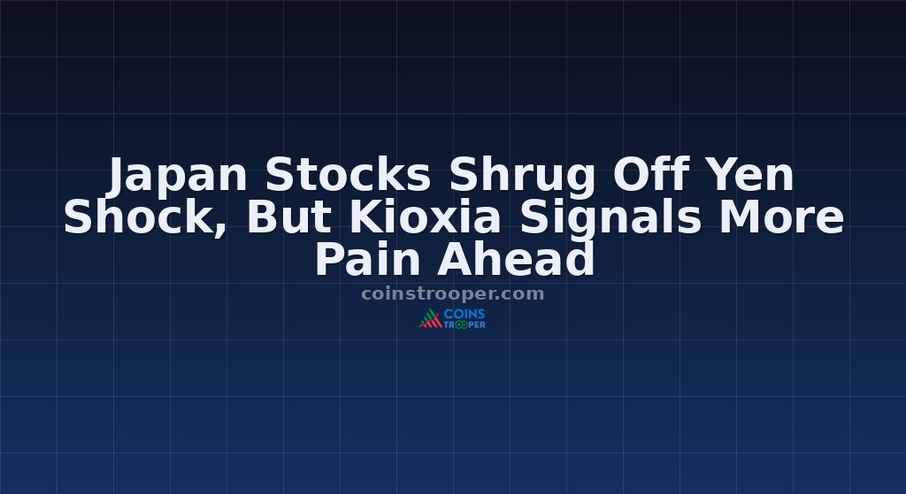 Japan Stocks Shrug Off Yen Shock, But Kioxia Signals More Pain Ahead