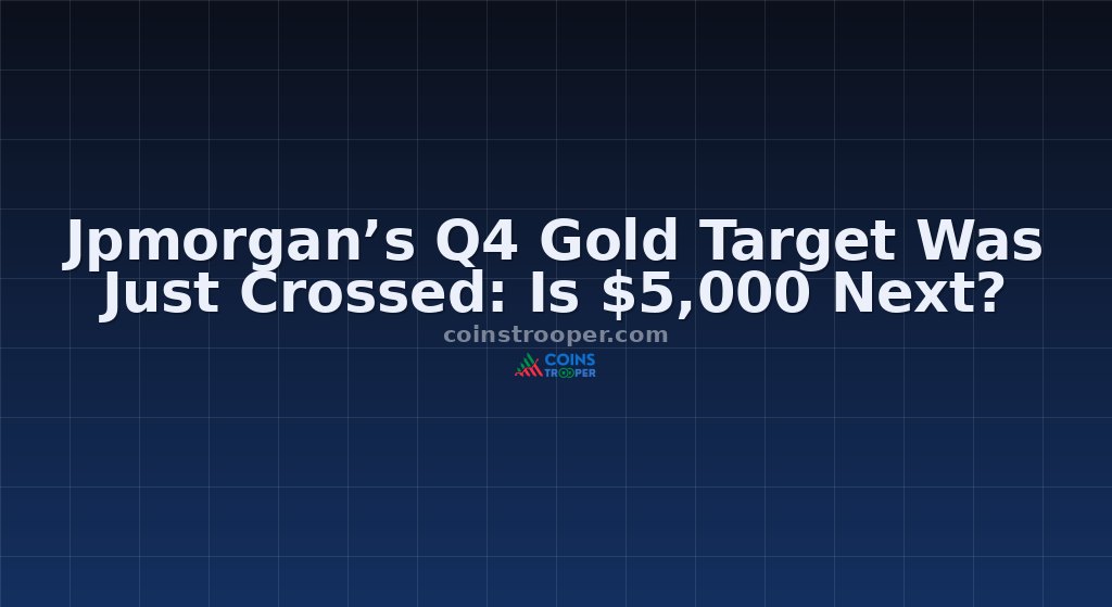 Jpmorgan’s Q4 Gold Target Was Just Crossed: Is $5,000 Next?