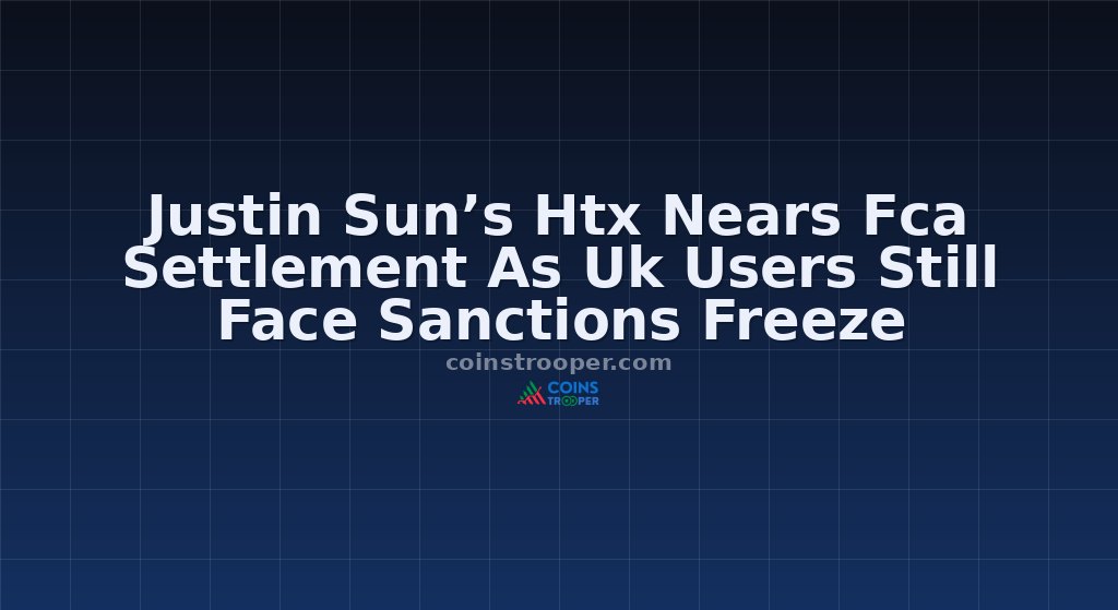 Justin Sun’s Htx Nears Fca Settlement As Uk Users Still Face Sanctions Freeze