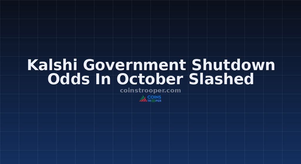 Kalshi Government Shutdown Odds In October Slashed