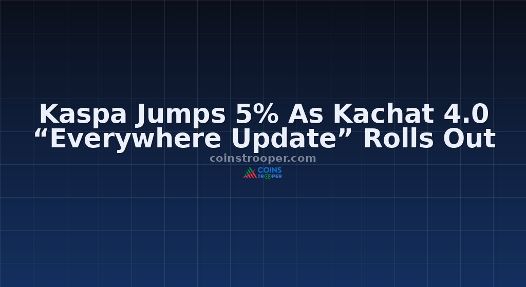 Kaspa Jumps 5% As Kachat 4.0 “Everywhere Update” Rolls Out