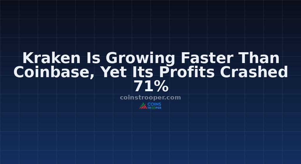 Kraken Is Growing Faster Than Coinbase, Yet Its Profits Crashed 71%