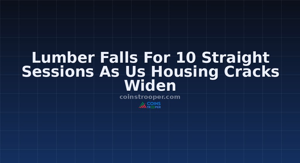 Lumber Falls For 10 Straight Sessions As Us Housing Cracks Widen