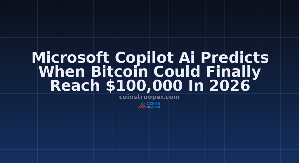 Microsoft Copilot Ai Predicts When Bitcoin Could Finally Reach $100,000 In 2026