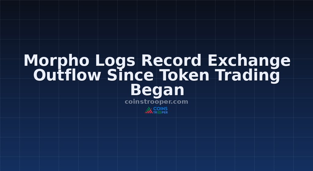 Morpho Logs Record Exchange Outflow Since Token Trading Began