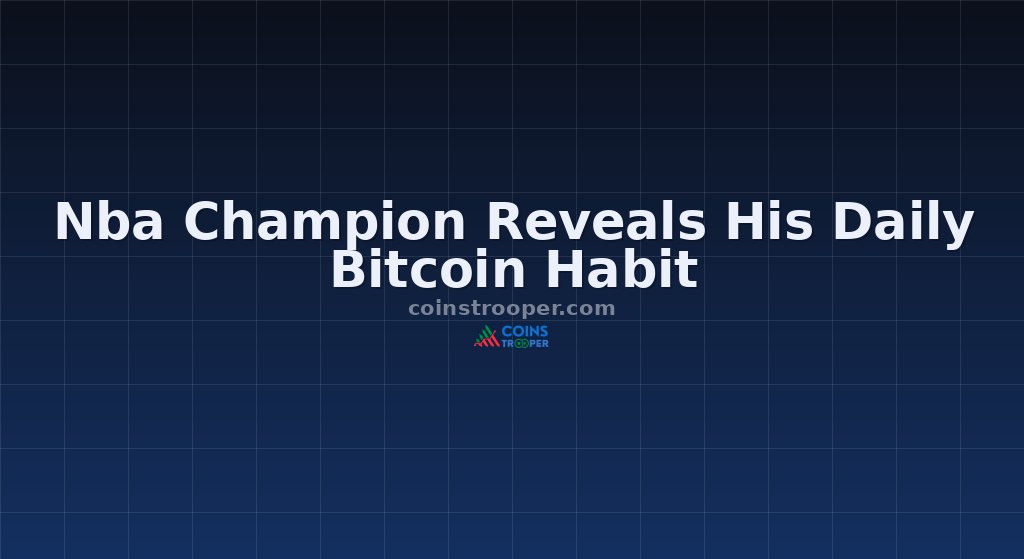 Nba Champion Reveals His Daily Bitcoin Habit