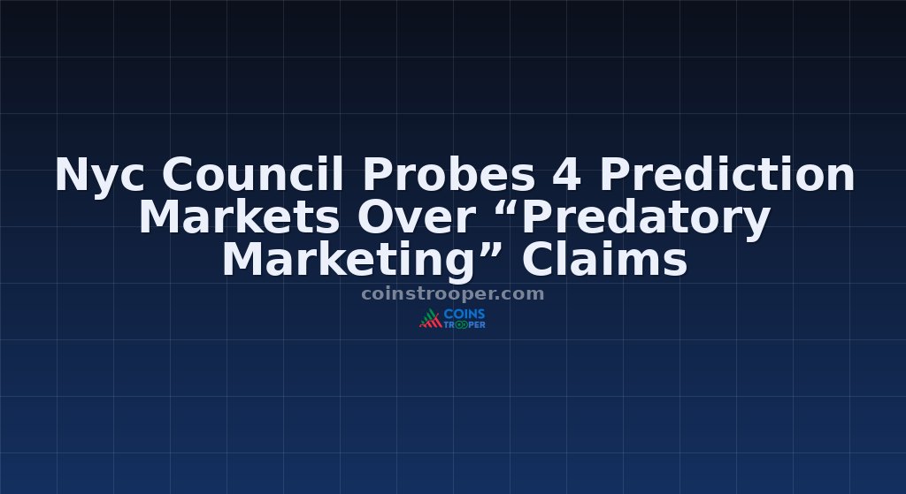 Nyc Council Probes 4 Prediction Markets Over “Predatory Marketing” Claims