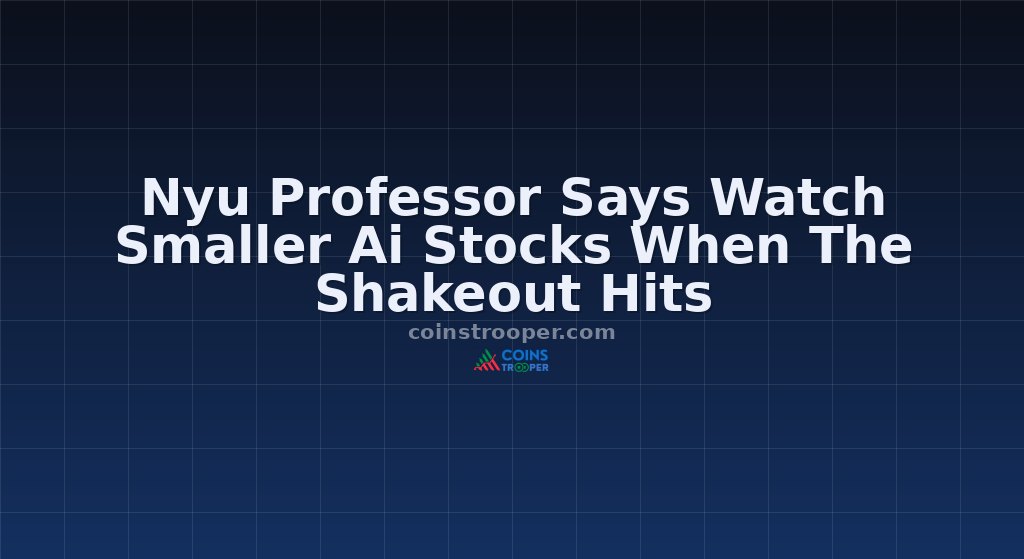 Nyu Professor Says Watch Smaller Ai Stocks When The Shakeout Hits