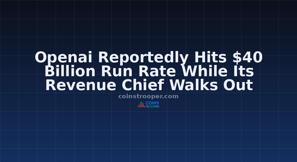 Openai Reportedly Hits $40 Billion Run Rate While Its Revenue Chief Walks Out