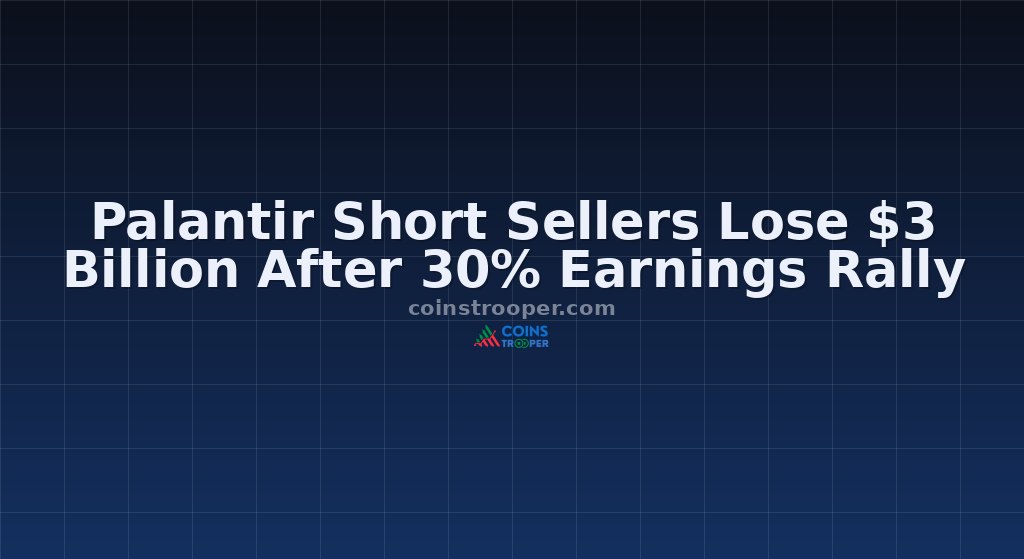 Palantir Short Sellers Lose $3 Billion After 30% Earnings Rally