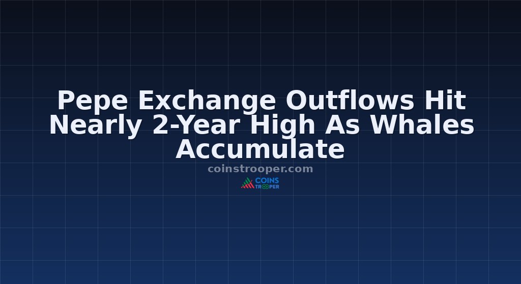 Pepe Exchange Outflows Hit Nearly 2-Year High As Whales Accumulate