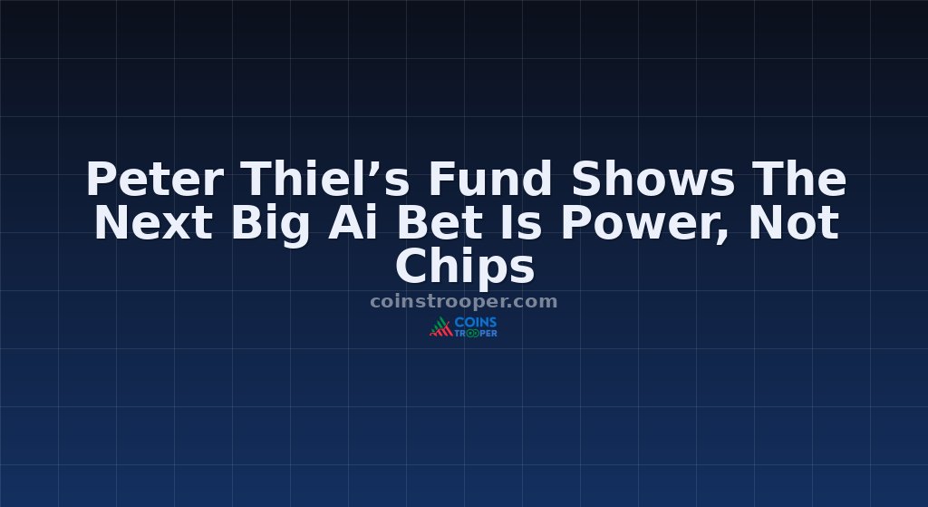 Peter Thiel’s Fund Shows The Next Big Ai Bet Is Power, Not Chips