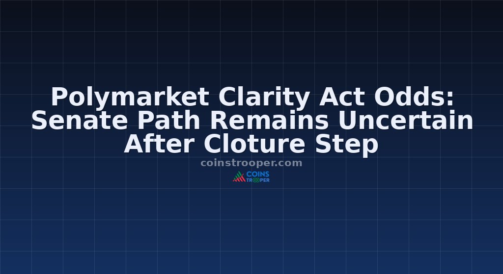 Polymarket Clarity Act Odds: Senate Path Remains Uncertain After Cloture Step