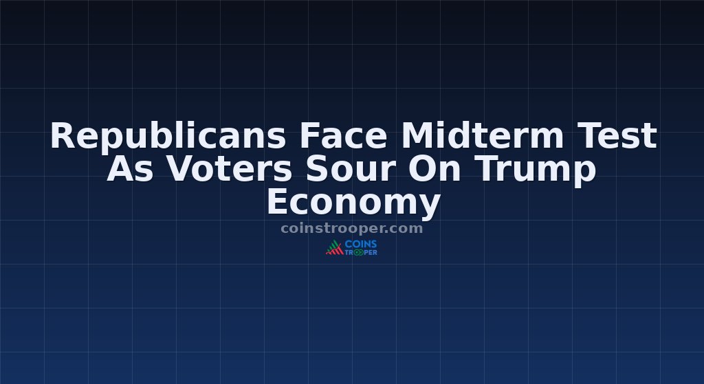 Republicans Face Midterm Test As Voters Sour On Trump Economy