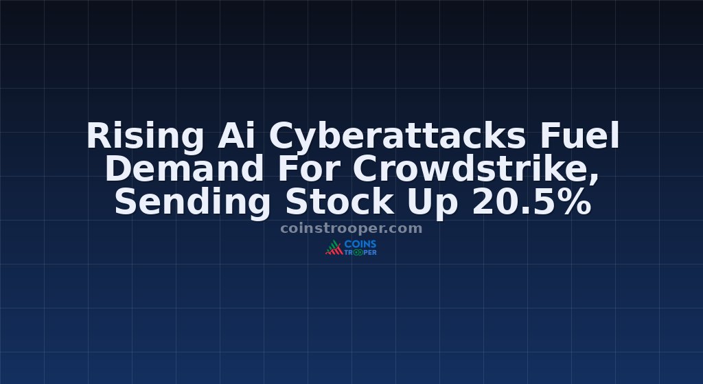Rising Ai Cyberattacks Fuel Demand For Crowdstrike, Sending Stock Up 20.5%