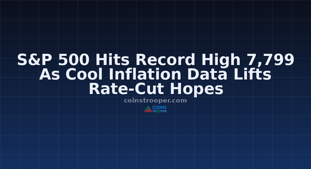 S&P 500 Hits Record High 7,799 As Cool Inflation Data Lifts Rate-Cut Hopes