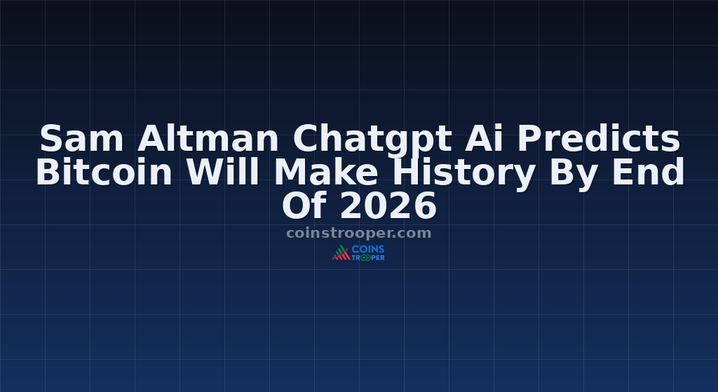 Sam Altman Chatgpt Ai Predicts Bitcoin Will Make History By End Of 2026