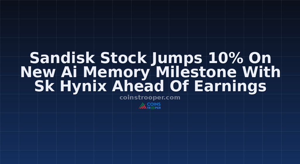 Sandisk Stock Jumps 10% On New Ai Memory Milestone With Sk Hynix Ahead Of Earnings