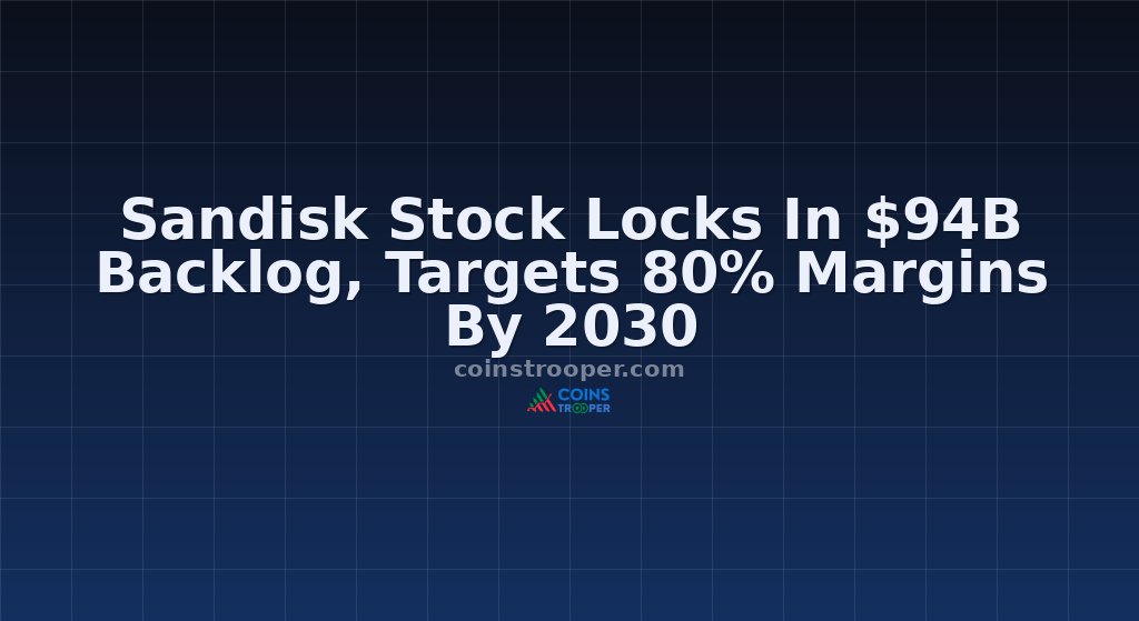 Sandisk Stock Locks In $94B Backlog, Targets 80% Margins By 2030