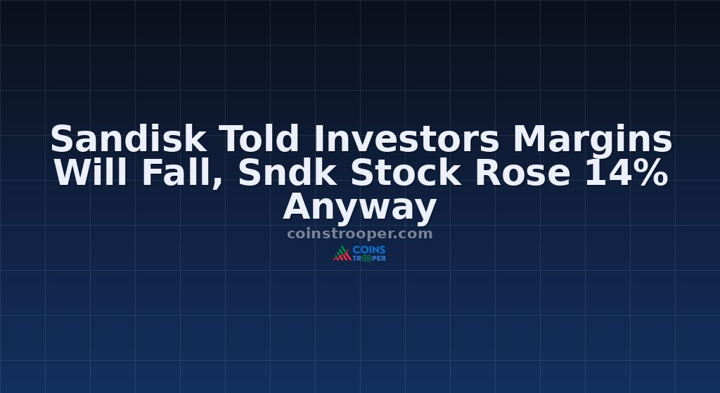 Sandisk Told Investors Margins Will Fall, Sndk Stock Rose 14% Anyway